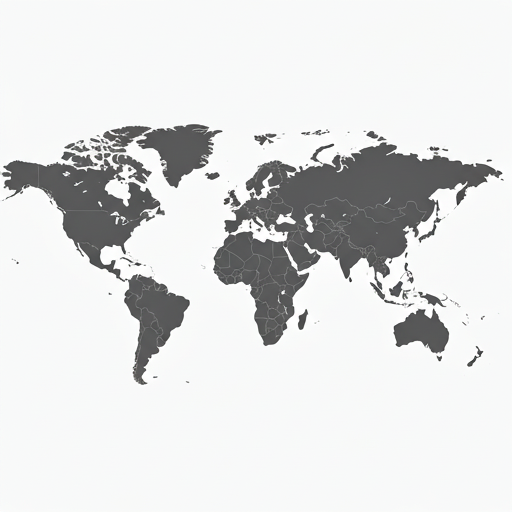 World map showing Cambridge, MA - Global HQ