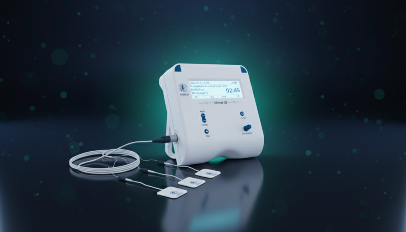 STIMEL-03® device showing real-time biofeedback